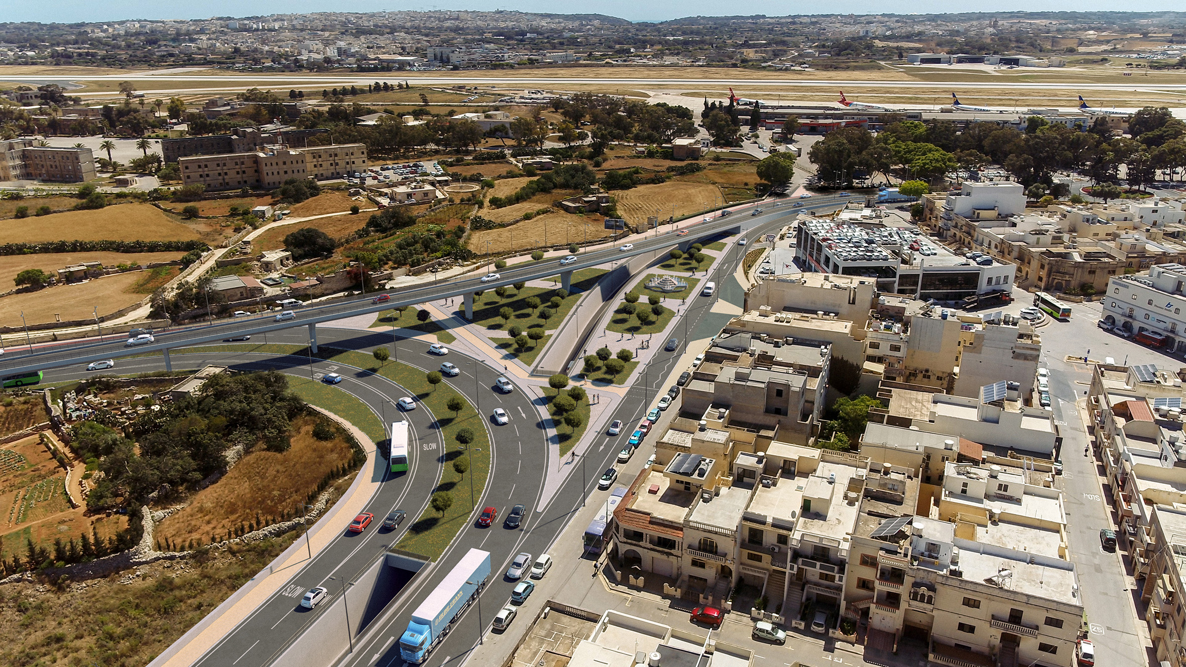 Planning authority approves luqa junction project infastructure malta